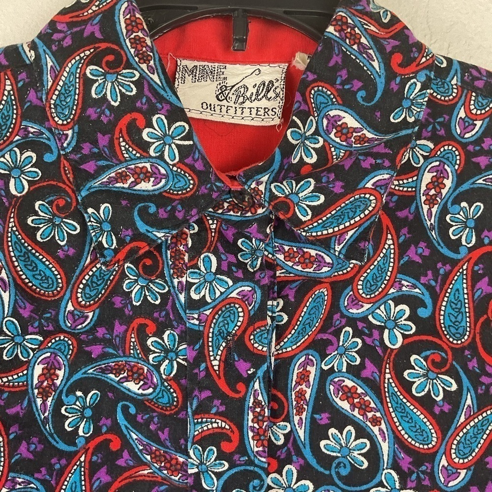 Vintage Mine & Bill’s Outfitters Long Sleeve Button Down Western Paisley Shirt S - Picture 5 of 10